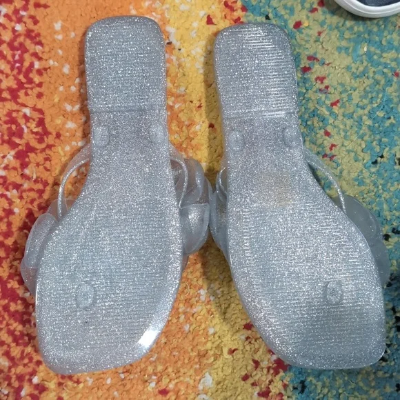 Jeffrey Campbell Silver Glitter Sandals - Picture 3 of 3